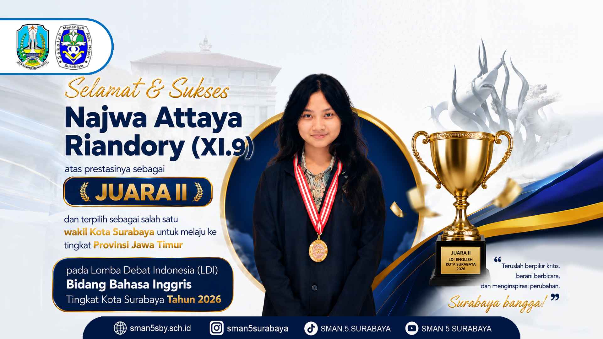 Juara II LDI Bahasa Inggris Tk Kota Surabaya