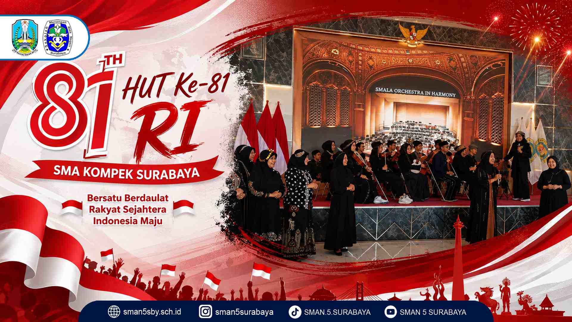 Gempita HUT RI ke-81 di SMA Komplek Surabaya