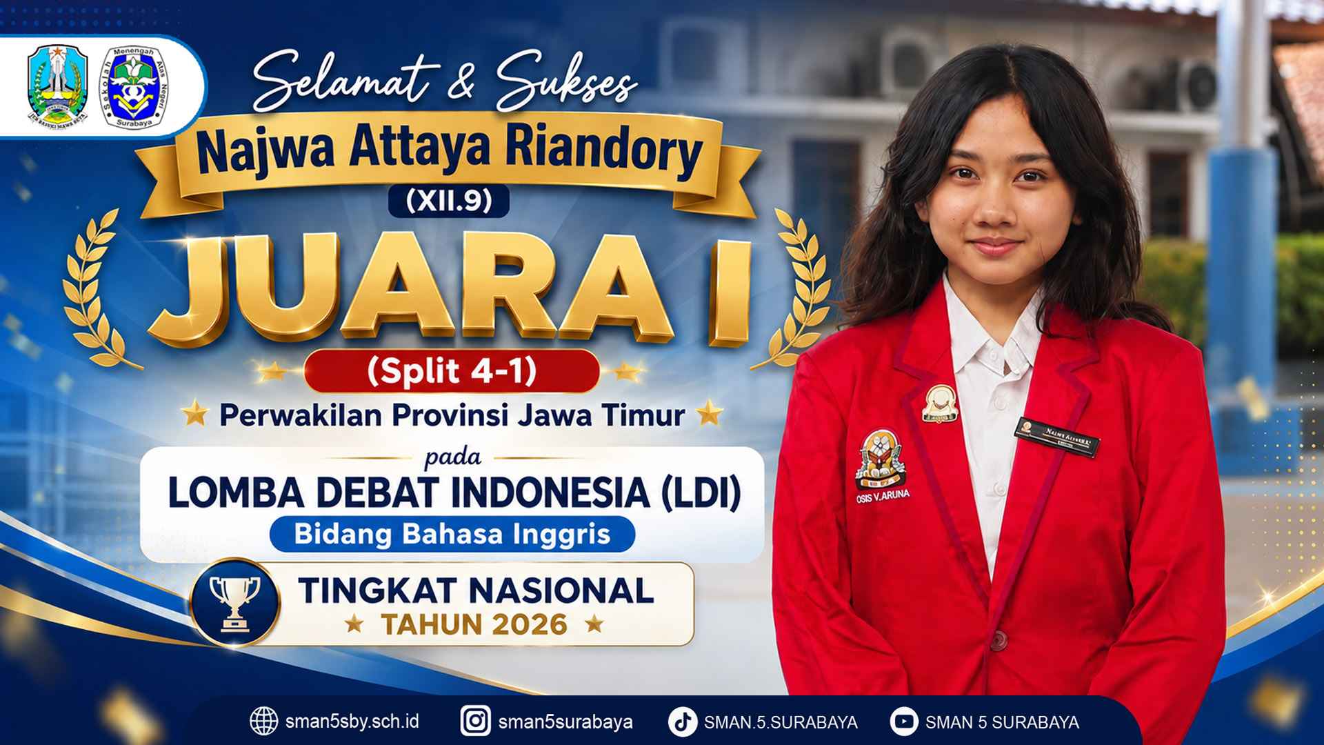 Juara I LDI Bahasa Inggris Tk Nasional