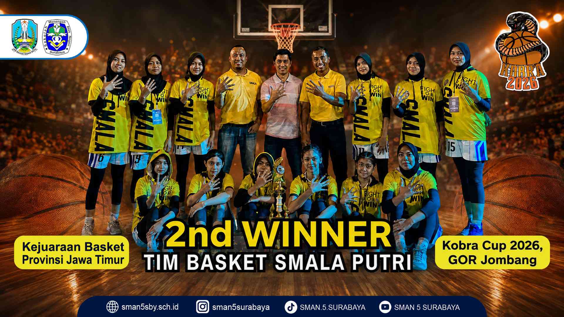 Juara 2 Basket Putri Tingkat Jawa Timur