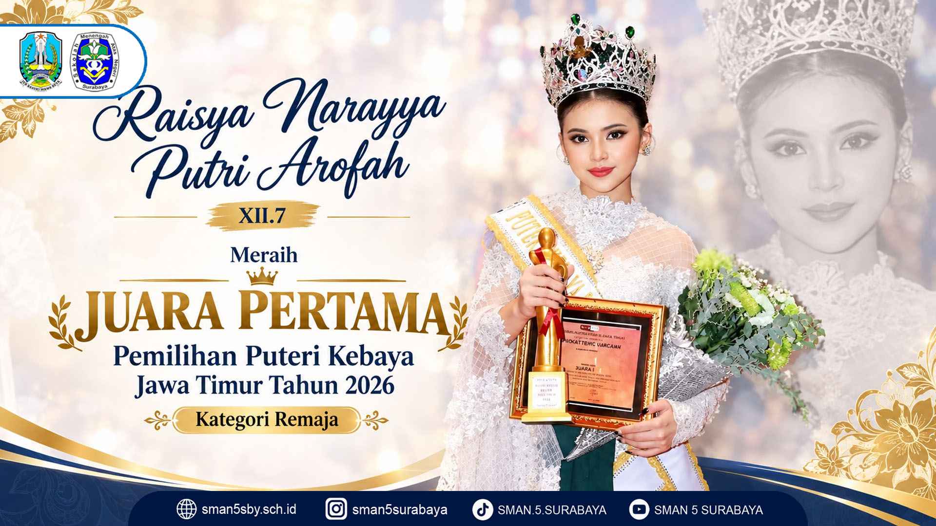 Juara 1 Puteri Kebaya Jawa Timur 2026